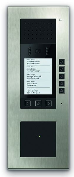 TCS Video Aufputz Video-Außenstation Serie ADX5 mit Display und BCM Transponderleser für bis zu 30 Wohneinheiten, ADA59280-0030