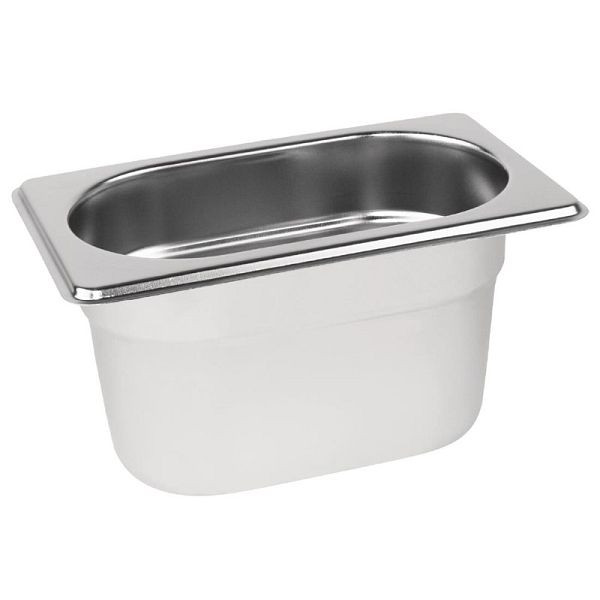 Vogue GN-Behälter Edelstahl 10cm GN1/9, Gastronormgrößen für maximale Kapazität, K825