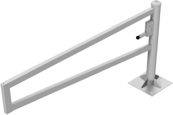 Schake Drehbare Wegesperre, selbsteinrastende Verriegelung 2,00m mit Profilzylinder, 4013_20ZP