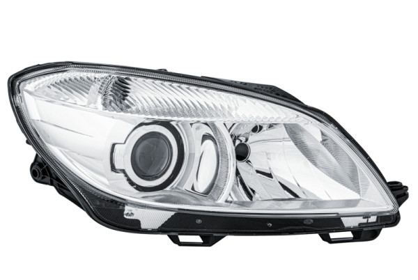 HELLA Halogen/FF/DE-Hauptscheinwerfer, für u.a. Skoda Fabia II (542), chrom, ECE, für Rechtsverkehr, rechts, 1ZL 010 417-421