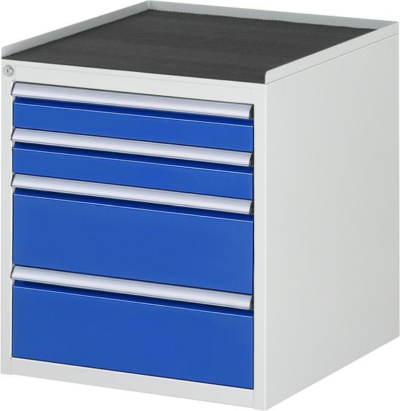 RAU Schubladenschrank Serie 7000, B580xT650xH645mm, Schubladen: 2xH90, 2xH180mm, Metallauflage, 03-L3.1A-MT.11