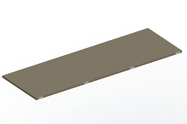 Meta Spanplattenboden 3300x1100x38 mm mit Zentrierblech, für Palettenregal MULTIPAL, 20077788