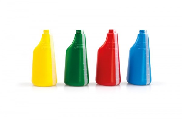 De Witte Polyethylenflasche 600 ML gelb, rot, grün, blau, 901.200.10x