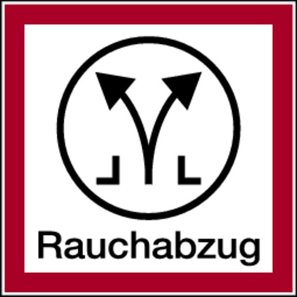 Schilder Klar Brandschutzzeichen Rauchabzug, 297x105 mm Folie selbstklebend, 159/68