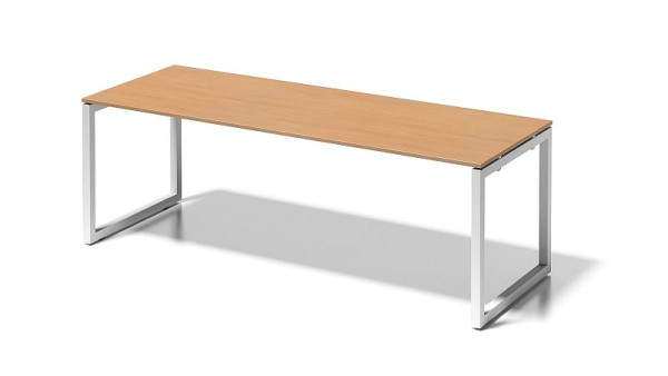 Bisley Cito Schreibtisch, 730 mm höhenfixes O-Gestell, H 19 x B 2200 x T 800 mm, buche/verkehrsweiß, DOF2208BC396