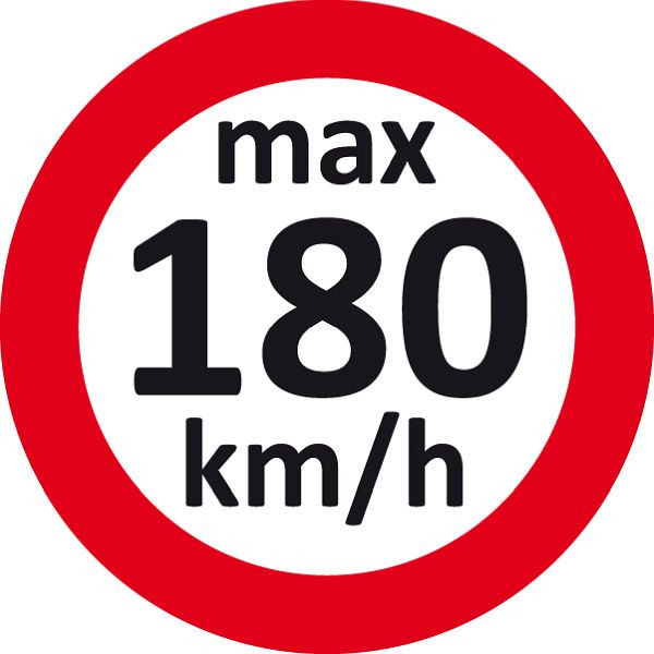 Eichner Geschwindigkeitsaufkleber, 180 km/h, VE: 100 Stück, 9240-00003