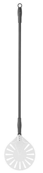 Hendi Pizzaschaufel rund, Aluminium, perforiert, 230x1200 mm, 617168