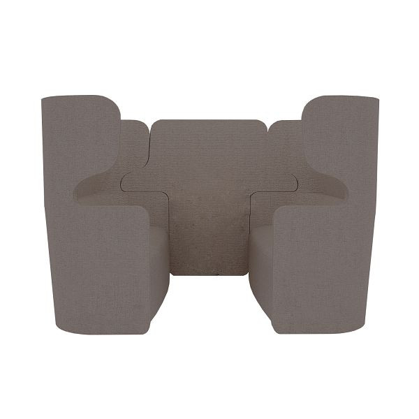 Bisley Raum in Raum Lösung Vivo, Viersitzer, Hohe Rückenlehne, NE0573 dunkelgrau, VIVH4XP.NE0573