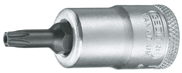 GEDORE Schraubendrehereinsatz 3/8'' für Innen-TORX Schrauben mit Stift, T30, 1440993
