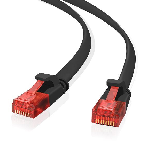 Helos ultra slim Patchkabel U/UTP Cat 6 schwarz 15,0m, 263014