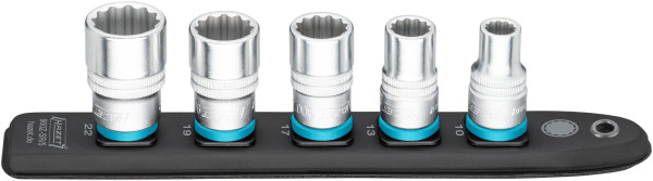 Hazet SmartRail, Vierkant hohl 12,5 mm (1/2 Zoll), Außen-Doppel-Sechskant-Tractionsprofil, Anzahl Werkzeuge: 5, 900Z-SR/5