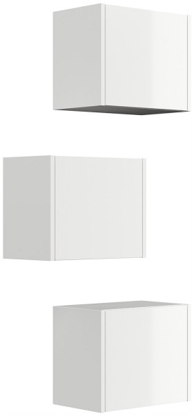 Posseik Limes 3er Set Badschränke - variable Montage - kreatives Bad weiß Hgl, PN0020X0000002DE