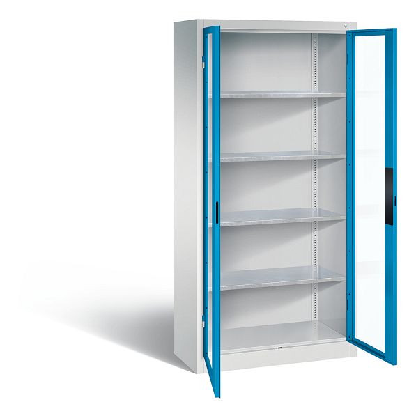 C+P Werkzeugschrank Acurado, H1950xB930xT400mm, Farbe: Lichtgrau / Lichtblau, Muldengriff, 8920-0552 S10015