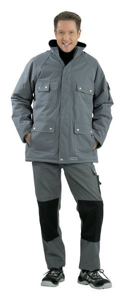 Planam Canvas 320 Winterparka, grau/schwarz, Größe M, 2193048