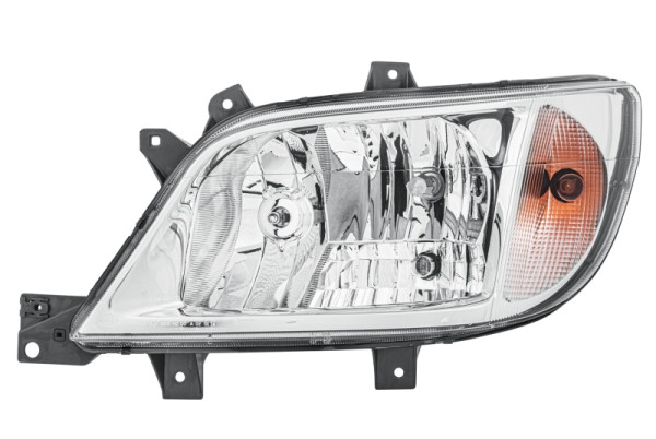 HELLA Halogen/FF-Hauptscheinwerfer, für u.a. Mercedes-Benz Sprinter 4,6-T Bus (909), für Rechtsverkehr, links, 1EH 246 047-211