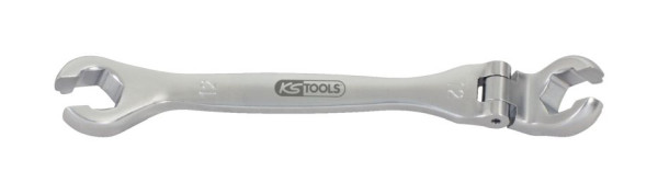 KS Tools CHROMEplus Offener Doppel-Ringschlüssel mit Gelenk, 12mm, 518.0382