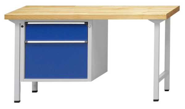 ANKE Werkbänke Kombiwerkbank, Modell 701 V, 1500 x 700 x 890 mm, RAL 7035/5010, UBP 40 mm, 410.105