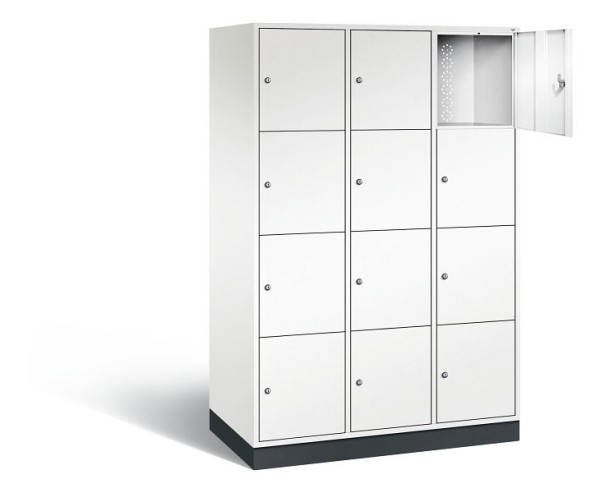 C+P XL-Schließfachschrank Intro, H1950xB1220xT590mm, Farbe: Verkehrsweiß, 8470-303 S10095