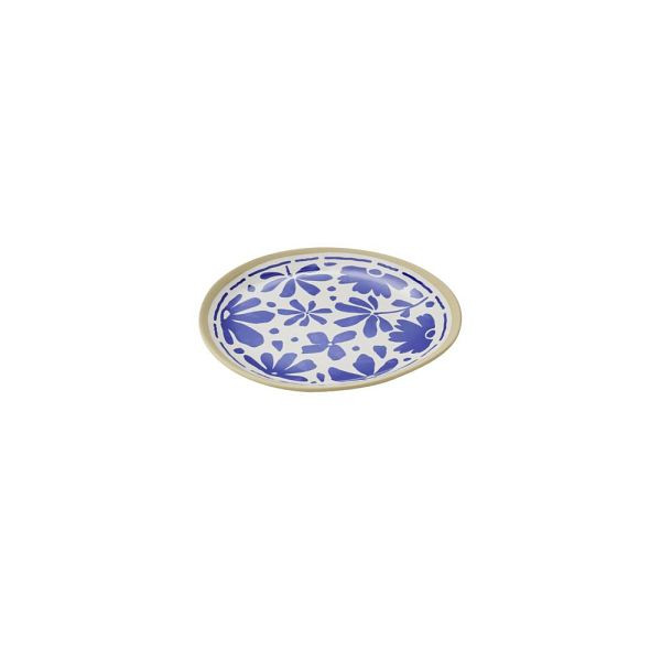 APS Teller FLORYN - Melamin blau/weiß-beige, Ø 21,5 cm, spülmaschinengeeignet, 85444