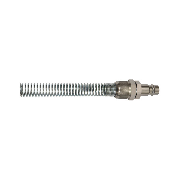 Riegler Nippel,NW7,2 - NW7,8,Stahl verzinkt, für Schlauch8x6,mit Knickschutz, 141542