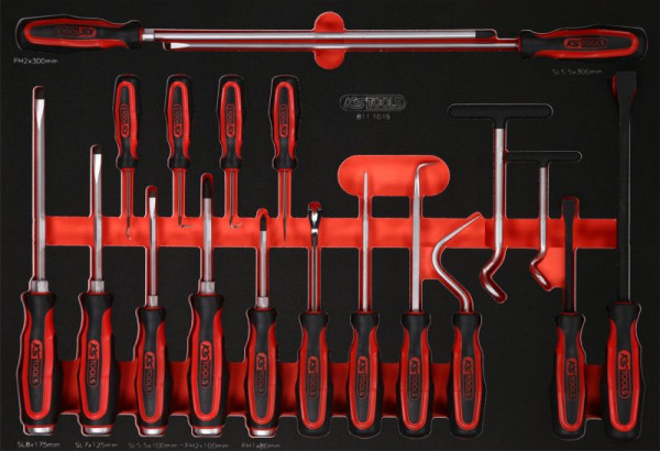 KS Tools PERFORMANCEplus Werkzeugsatz 19-teilig Schraubendreher und Haken, 811.1019