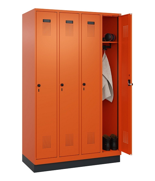 C+P Spind Evolo PLUS, mit Sockel, 4 Abteile, 1950x1200x500mm, 2004/2004, Verschluss Drehriegel, Ablageböden 4, 049020-40 S10023