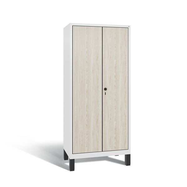 C+P Spind Evolo, 2 Abteile, H1850xB810xT500 mm, Weiß/MDF Esche, 48060-22 S10157