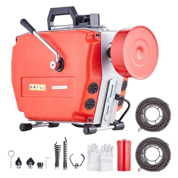 VEVOR Rohrreinigungsmaschine Rohrreinigungsgerät Manuell 36,6mx22mm​/5,5mx9,5mm, XSGDSTJ420W5G5H34V2