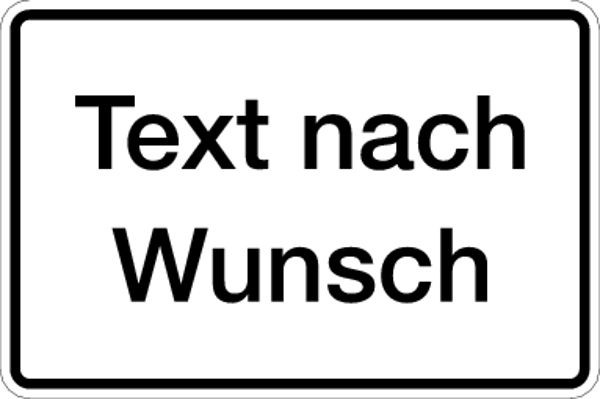 Schilder Klar Kunststoffschild, Grund weiß, Schrift schwarz, Rand schwarz, 300x200x1.5 mm Kunststoff, 931/76