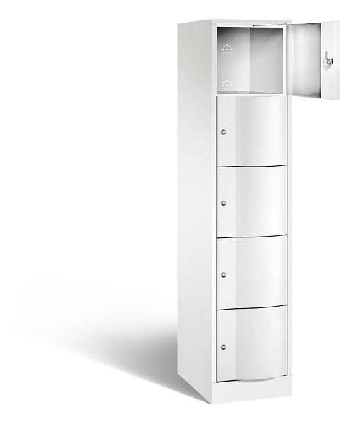 C+P Schließfachschrank Resisto, H1950xB396xT540mm, Farbe: Verkehrsweiß, 8570-172 S10239