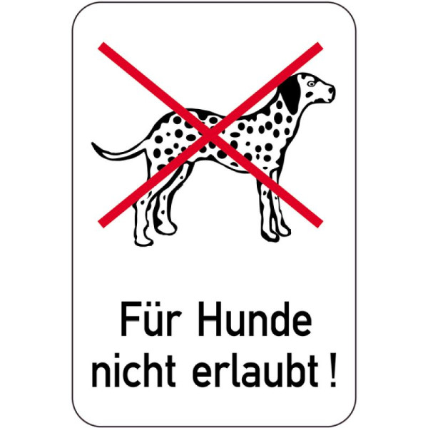 Stein HGS Sonderschild, Für Hunde nicht erlaubt!, 400 x 600 mm, 14926