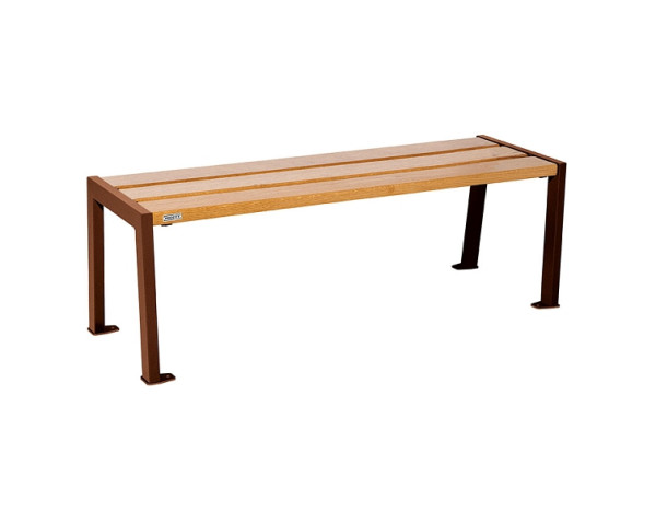 Procity Sitzbank Ohne Rückenlehne Silaos 1200 mm, Holz & Stahl, helle Eiche/Rost Korken Effekt, 209631.S025.CHEC