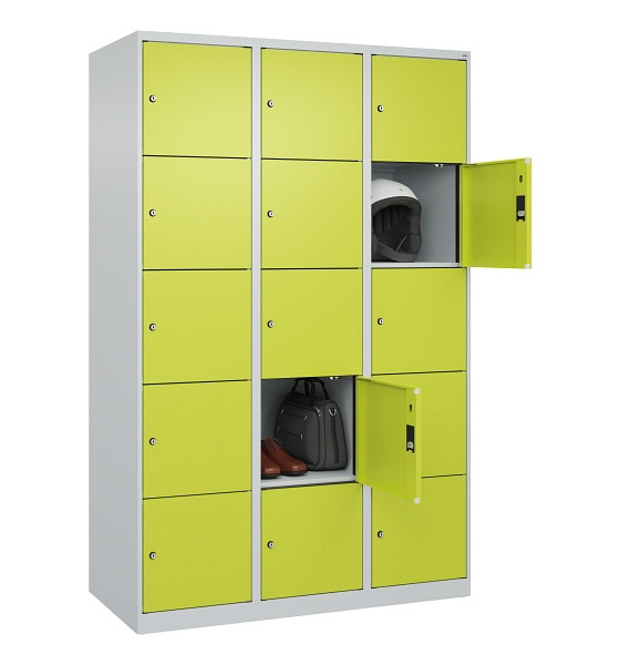 C+P Schließfachschrank Evolo PLUS, 15 Fächer, 1850x1200x500mm, 7035/0024, 049000-325 S10015