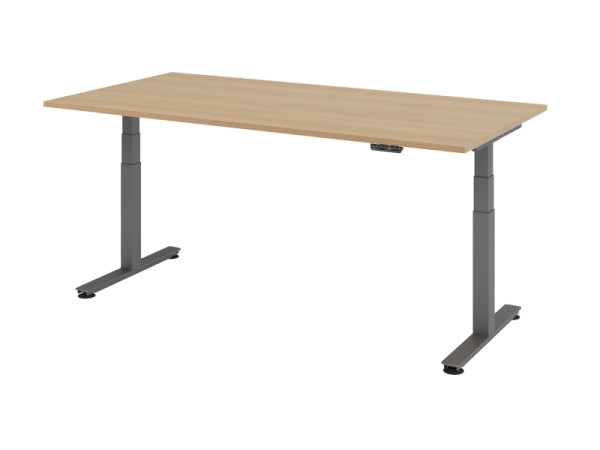 Hammerbacher Sitz-Steh-Schreibtisch elektrisch 200x100cm Eiche, VXDSM2E/E/G
