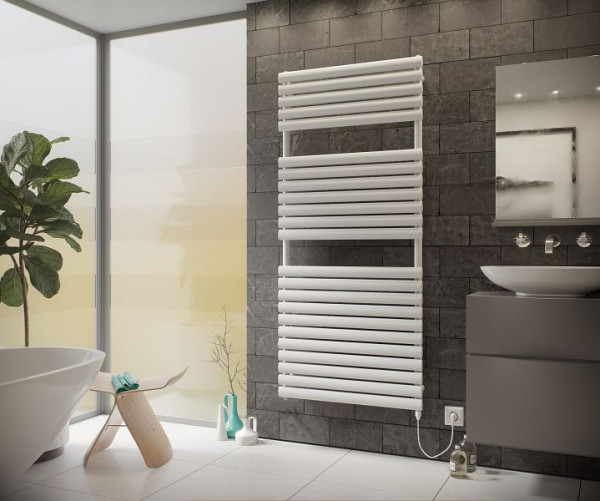 Ximax Elektrischer Handtuchwärmer Nestor 1802 mm x 600 mm 900 Watt Typ 1 Weiß RAL 9003, 10653