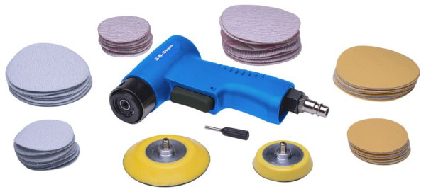 SW-Stahl Druckluft-Exzenterschleifer, 63-teilig, S3293, 4033592123990