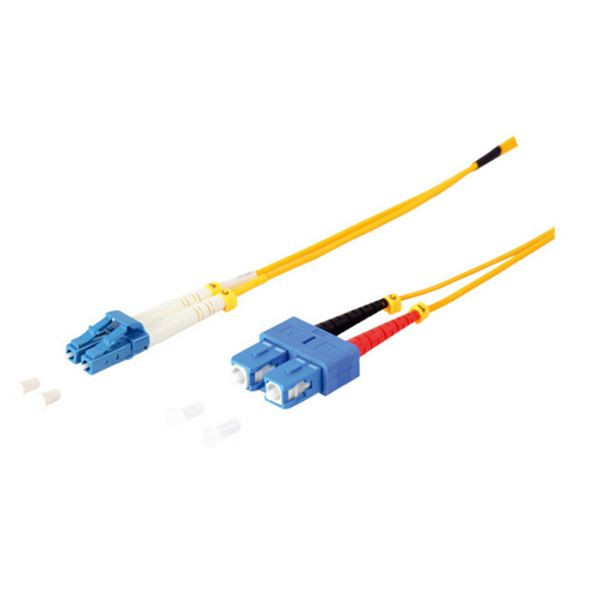 S-Conn Duplex Patchkabel LC/SC 9/125µ, OS1/OS2, gelb 2,0m, 77809