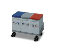 Produktbild von DENIOS Wertstoffsammelstation bestehend aus 3 x 15 Liter Sammelboxen und Rollwagen, 116002 DENIOS Wertstoffsammelstation bestehend aus 3 x 15 Liter Sammelboxen und Rollwagen, 116002