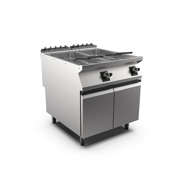 Mareno M1-900 Gasfritteuse 2x 23 Liter, mit Tür, 80cm, FR98G23A, 191.405