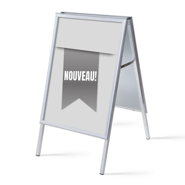 Showdown Displays Kundenstopper A1 Komplettset Neu Grau Französisch, ZPA1G32MEI530