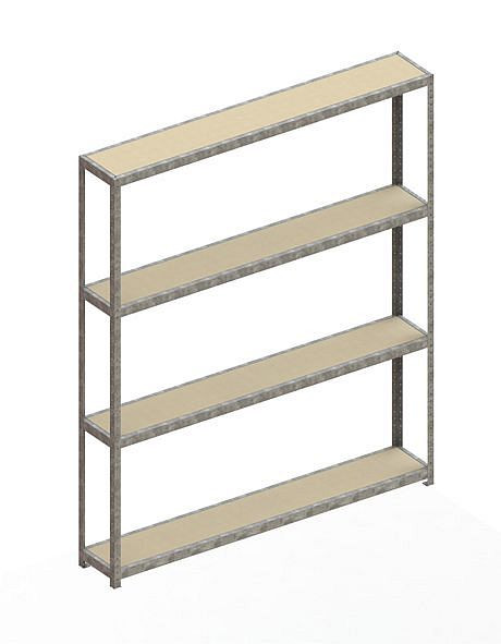 Meta SPEED - RACK Regal 2970x2500x400 mm mit Spanplatte, verzinkt, Bodenanzahl: 4, 20081131