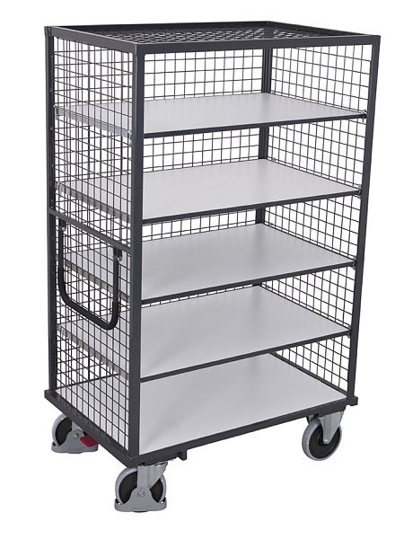 VARIOfit ESD Etagenwagen fest verschweißt, Außenmaße: 1.115 x 730 x 1.810 mm, Ladefläche: 1.030 x 660 mm, sw-700.860