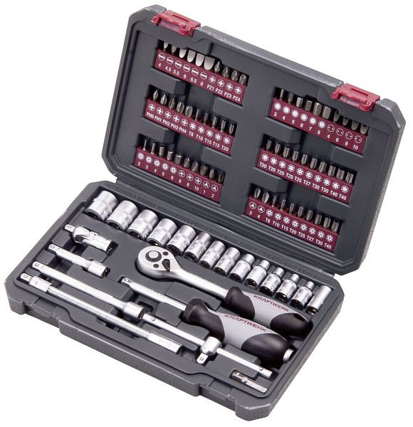 Kraftwerk Steckschlüssel-Satz, 1/4", 82-teilig, 204.101.001