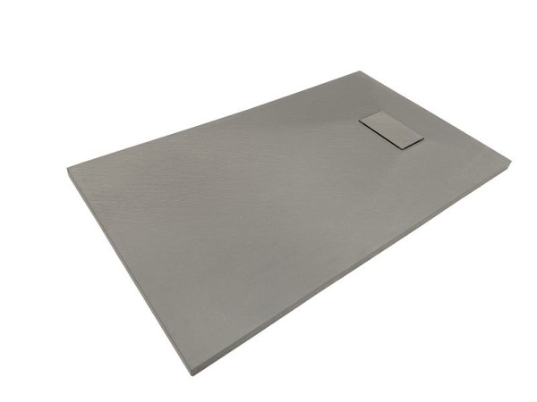 Sanotechnik Schneidbare SMC Brausetasse 90x90cm grau, Steinoptik, 9090G