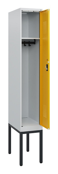 C+P Spind Evolo PLUS, Gestell, 1 Abteil, 1950x300x500mm, 7035/1004, Zylinderschloss, 0490305-10 S10018