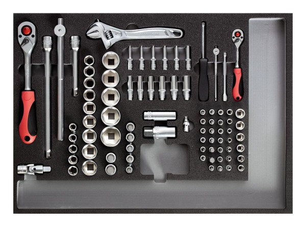 GEDORE red Steckschlüssel Satz 1/4+1/2 CT-Modul 84-teilig, 3301681