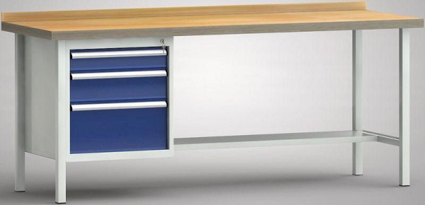 KLW Profi-Werkbank - 2000 x 700 x 845 mm L x T x H, links 100EA/150EA/250EA, WP118N-2000M45-E7027