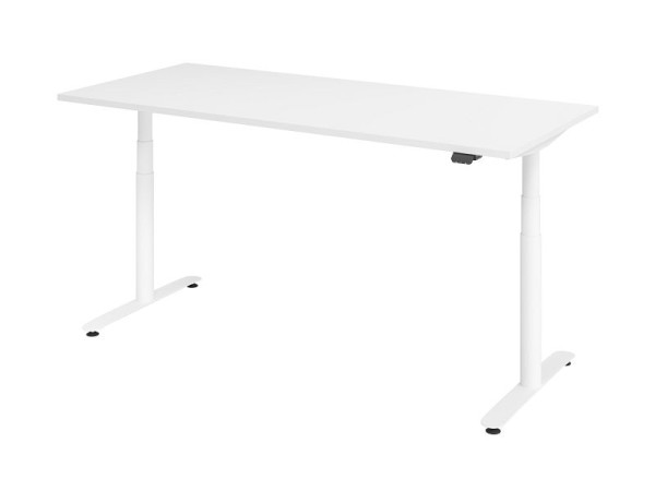 Hammerbacher Sitz-Steh-Schreibtisch elektrisch 180x80cm Weiß/Weiß, VXDLR19/W/W