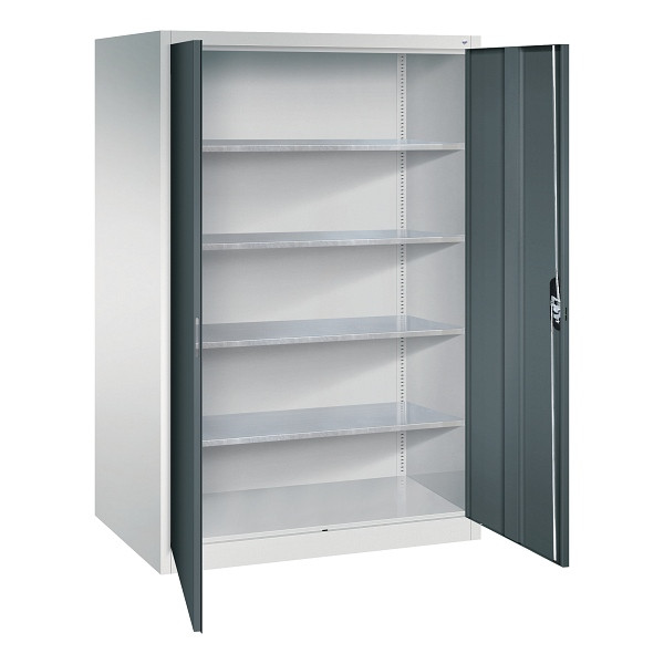 C+P Flügeltürenschrank Acurado, H1950xB1200xT800mm, 7035/7016, Traglast 70 kg, 8934-00 S10355
