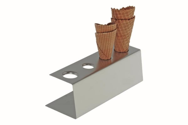 Schneider Eistütenhalter für 4 Eistüten, Material Edelstahl, Löcher: 2x26 mm und 2x31 mm, 190308